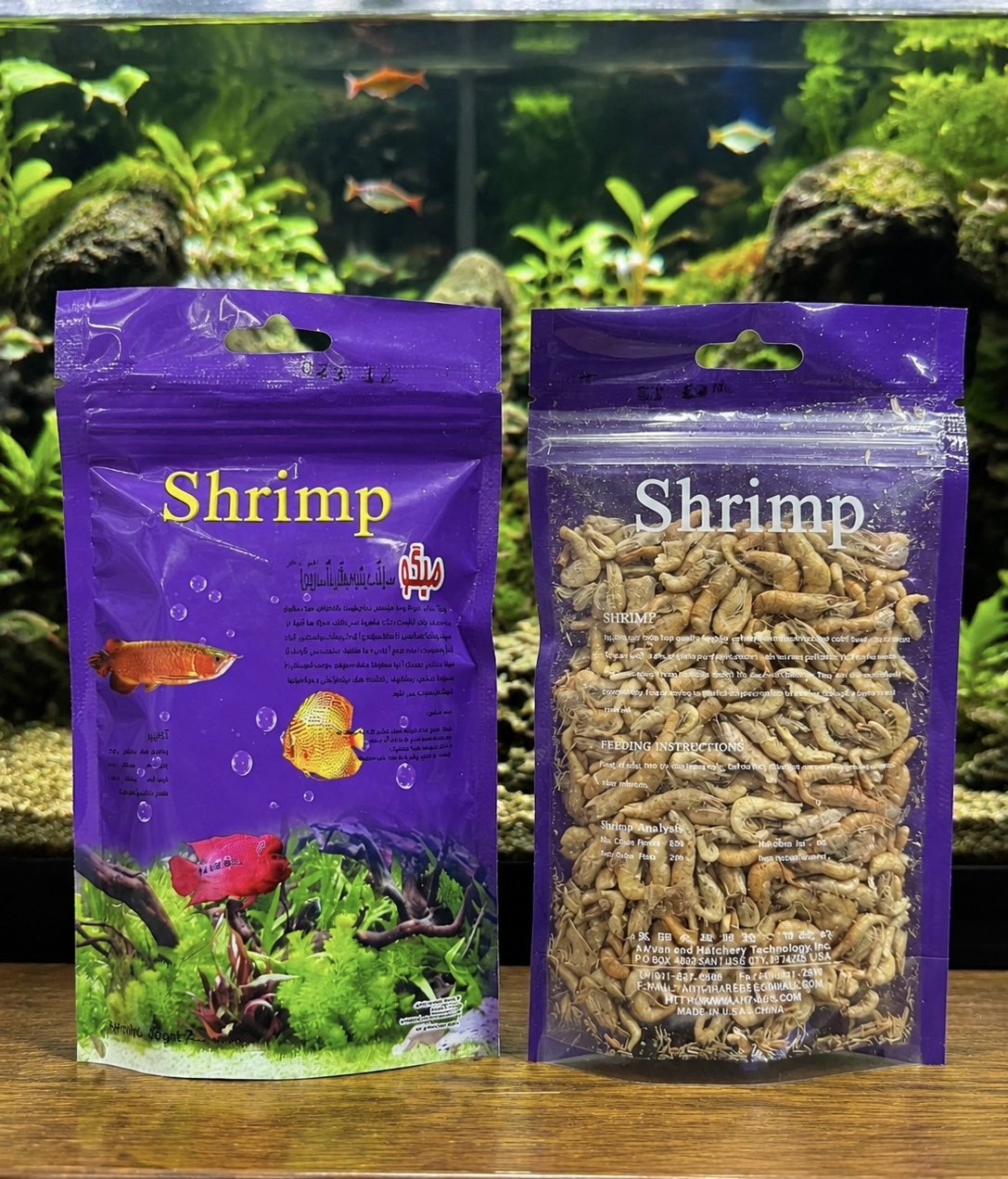 غذای ماهی میگو خشک 20 گرم  Shrimp